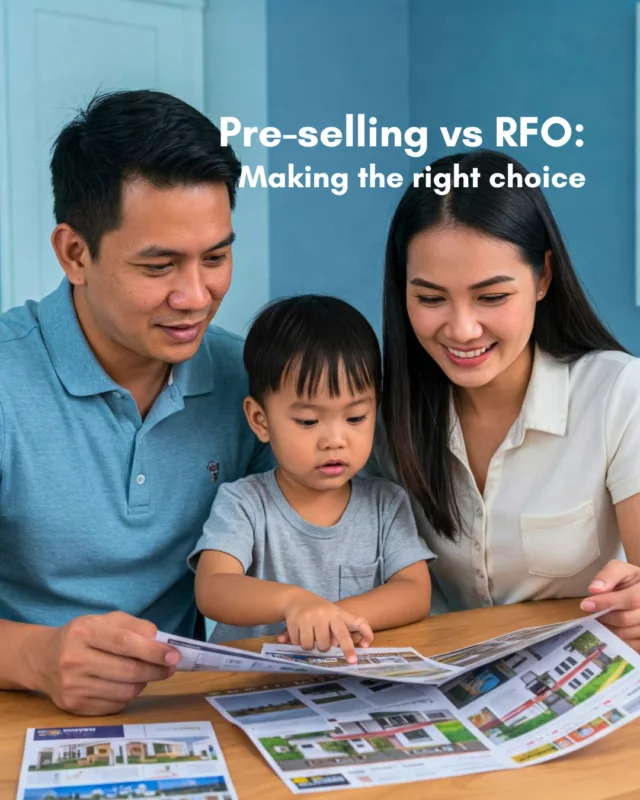 Filipino family deciding whether to get a pre-selling or ready for occupancy home.
